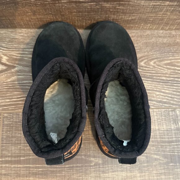 Koolaburra by UGG Black Leopard Koola Mini Ankle Boots – Size 7 - Picture 11 of 14